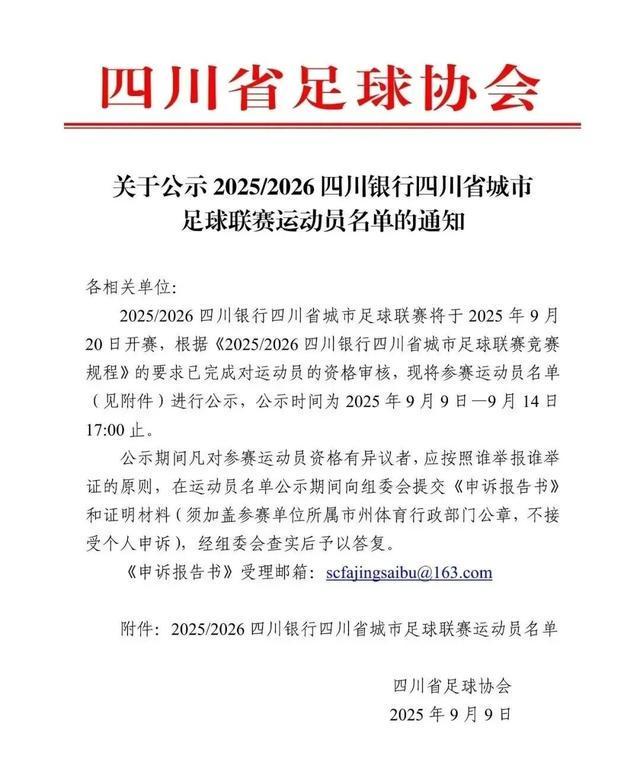 世界杯官方app下载中心-开始公示！“川超”21支球队大名单来了